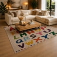 thumbnail image 3 of Gelasgo ABC Alphabet Velvet Area Rug, Colorful Letters Educational Decorative Carpet, Soft Indoor Floor Mat for Kids Room Nursery Classroom Playroom Home Decor, 3 of 5