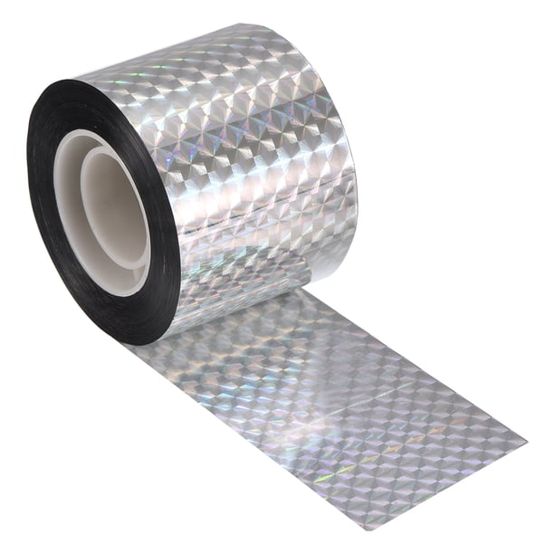 Cinta para asustar aves, cinta reflectante PET de 262 pies x 2 pulgadas, cuadrícula láser, 1 rollo