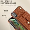 thumbnail image 4 of Allytechgroup for iPhone XS/X Wallet Case with 5 Cards Holders, Detachable Hand Strap & Shoulder Lanyard RFID Blocking Shockproof Protective Phone Case for Girls Women, Brown, 4 of 7