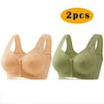 thumbnail image 3 of Pejock Bra for Women 2PCs Front Snap Closure Bras Button Down Wirefree Bra Front Snaps Daily Bras, 3 of 3