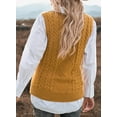 Chase Secret Women's Pullover Sweater Vest Oversized Loose Cable Knit V