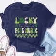 thumbnail image 2 of EcoLoom Lucky To Be A Peds Nurse Groovy Retro St Patrick's Day Short Sleeve Unisex T Shirt, 2 of 6