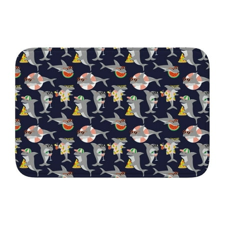 

Adjustable Apron - Bib Apron for Men Women Sharks In Sunglasses Waterproof Chef Aprons for Kitchen Gardening Cooking