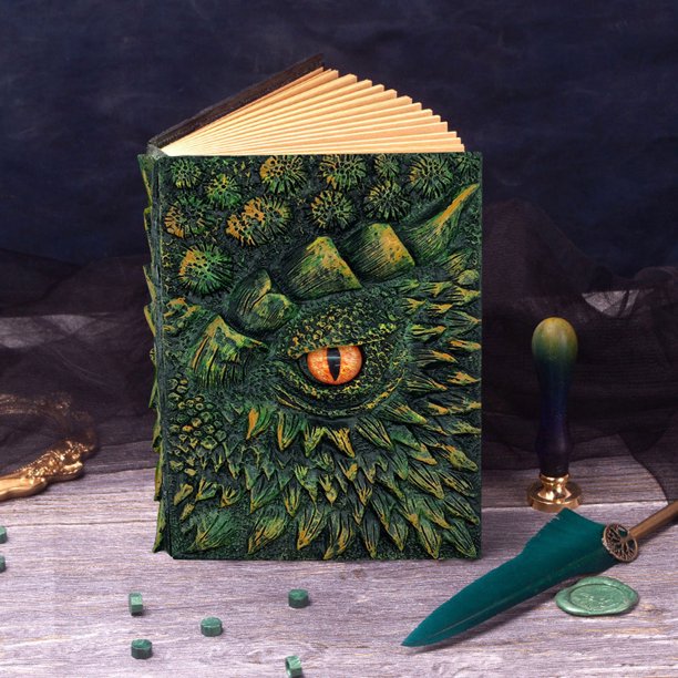 Teissuly Book Of Dragons Resin Crafts Relief Diary Nostalgic Retro Artwork A5 Size Notebook Teissuly WER202311271136