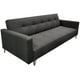 thumbnail image 1 of Sofa Cama Reclinable EL BAZAR STORE Paris Lino Gris Oxford Moderno abotonado, 1 of 8