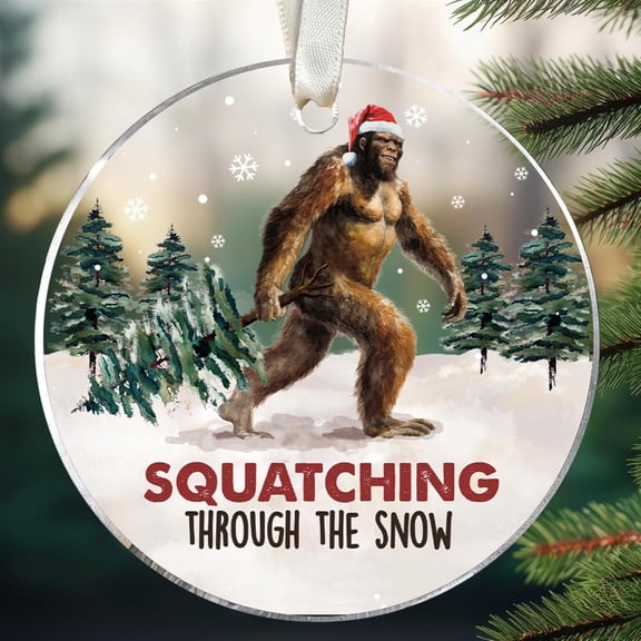 Bigfoot Ornament - Sasquatch Ornaments - Funny Bigfoot Gifts, Sasquatch Gifts for Women Men - Big Foot Ornaments for Christmas Tree - Acrylic Big Foot Hanging Ornament 2025 HA5