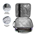thumbnail image 3 of Square Lunch Bag 10.5*3.5*9.5 Inches Cooler Bag Lunch Bag Insulation Portable Durable Fashion Purple Fox, 3 of 6