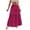 Red, variant on RUTAYY Fashionable Women Beach Vacation Layered Ruffle Hem Long Skirt Hollow Gathered Cake Skirt Solid Color Flowy Swing Pleated Beach Skirts