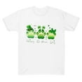 thumbnail image 4 of Xuyuer St. Patrick's Day Women Shamrock Clover Graphic Casual T-Shirt Short Sleeve Fashionable Tee Pullover Tops Shamrock Tee Round Neck T-Shirt Irish Tops, 4 of 5