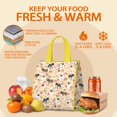 thumbnail image 5 of Pugs and Pioneer Flower Insulated Lunch Bag for Women & Adults,Large Portable Soft Cooler Lunch Bag,Thermal Food Storage Tote with Pearl Cotton,8.66L,8.75x5.75x9.5 Inch, 5 of 6