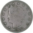 thumbnail image 1 of 1907 Liberty Head V Nickel 5 Cent Piece AF About Fine 5c US Coin Collectible, 1 of 2