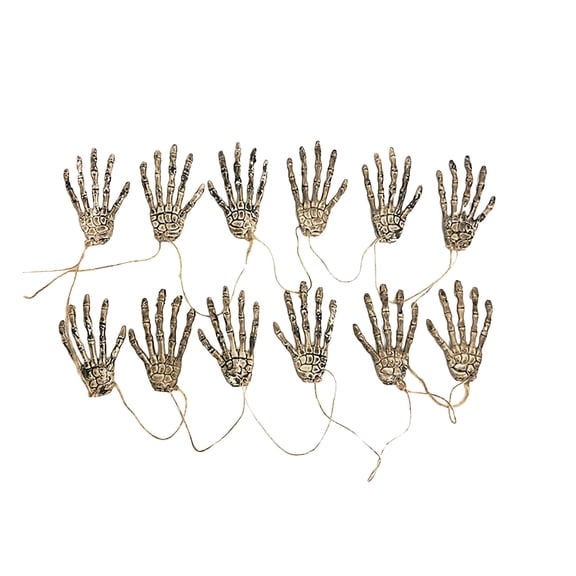 pdqouc 12 Pcs Halloween Skeleton Hands - Plastic Fake Human Skeleton Hands for Halloween ZombieParty Terror Scary Props