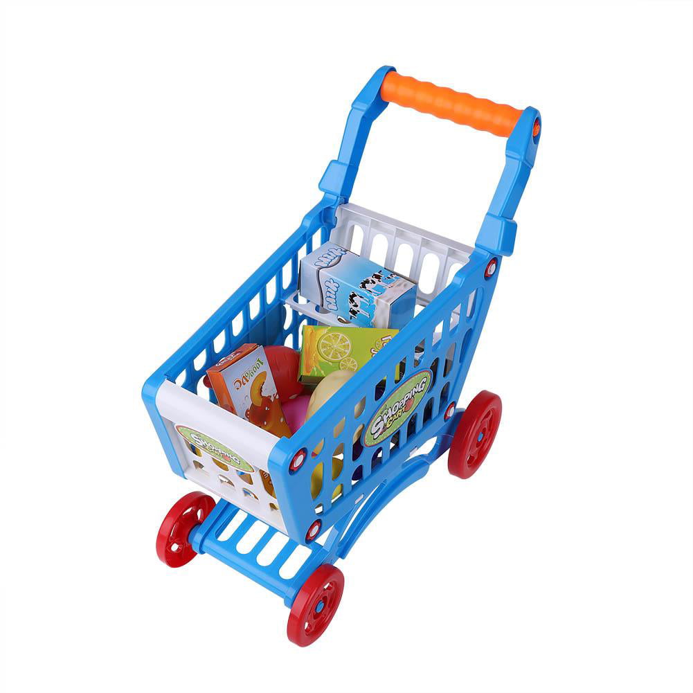 Includes Play Food Childs Roleplay Toy Toy Grocery Shopping Cart Trolley 