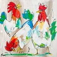 thumbnail image 3 of Fiore, Art 12x12 Black Modern Framed Museum Art Print Titled - Cocks Talking, 3 of 5