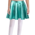 thumbnail image 3 of inlzdz Kids Girls Jazz Latin Hip Hop Dance Outfit Long Sleeve Metallic Shiny Hoodie Crop Top Vest with Skirt Set Light Green 10, 3 of 5