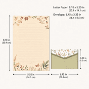 Paper Stationery Set, Writing Stationary Set, Cute Stationary Letter Paper ,10 Different Style Writing Stationery Paper Letter Set (60 Stationery Paper + 30 Envelopes)