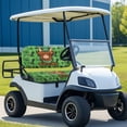 thumbnail image 5 of Pzuqiu Golf Cart Backrest Bottom Seat Cover Soft Polyester, Compatible with Outdoor Golf Carts, for Club Car Precedent Ezgo Club Car Cart, St patrick's day, 5 of 10