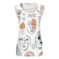 thumbnail image 4 of Puntoco Camisetas sin mangas para mujer Camiseta sin mangas con estampado de mujer Camiseta sin mangas suelta, 4 of 5