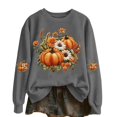 thumbnail image 4 of Bovemsi Oversized Sweatshirt for Women Stretchy Fall Cute Pumpkin Graphic Crewneck Long Sleeve Casual M, 4 of 4