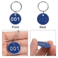 thumbnail image 4 of Uxcell Number Key Tags 1-50, 30mm Round Aluminum Metal Number Tags with Key Rings, Blue, 4 of 7