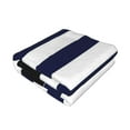 thumbnail image 3 of Throw Blanket for Couch - Navy Blue And White Stripes Soft Comfy Lightweight Cozy Warm Throw Blanket, Fuzzy Plush Flannel Blanket & Throws for Sofa and Bed All Season, 3 of 8