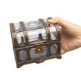 thumbnail image 2 of Holzlrgus Vintage Large Pirate Treasure Chest with Lock, 2 of 4