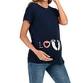 thumbnail image 3 of DYMADE Womens Summer Casual Printing Short Sleeve Round Neck Pregnancy Maternity T-Shirt, 3 of 4