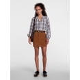 thumbnail image 3 of Scenario Women's and Women's Plus Corduroy Mini Skirt, 17" Length, Sizes 0-28, 3 of 8