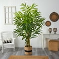 thumbnail image 3 of Nearly Natural 8' King Palm Artificial Tree in Handmade Natural Jute and Cotton Planter, 3 of 4