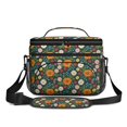 thumbnail image 2 of Lunch Box Pioneer Flower Floral Print Pattern Insulated Lunch Bag for Women Men,Medium Leakproof Lunchbox Cooler Bag Adjustable Strap,10 X 6.7 X 8 Inches, 2 of 6