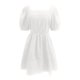 thumbnail image 4 of Vestido de cuello cuadrado 2025 para mujer - Manga abullonada, corte A - Vestido corto de verano - Cremallera trasera - Tallas S-XXL, 4 of 4