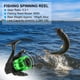 thumbnail image 5 of Carrete de pesca Uxcell, carretes de pesca ultra suaves y potentes con mango intercambiable izquierdo/derecho, negro, verde, 5 of 6