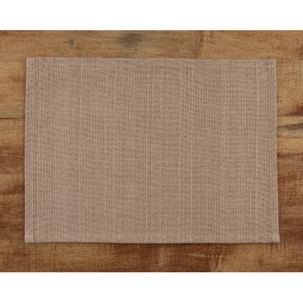Mainstays Woven Tan Solid Placemat, Cotton Polyester Blend, 13 in x 18