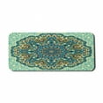 thumbnail image 1 of Ethnic Computer Mouse Pad, Abstract Flower Arrangement Mandala Style Nature Elements Vibrant, Rectangle Non-Slip Rubber Mousepad X-Large, 35" x 15" Gaming Size, Pale Yellow Turquoise, by Ambesonne, 1 of 2