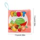 thumbnail image 3 of Juguetes de piscina, juguetes para bebés, juguetes para niños pequeños, libro de tela para niños, juguete de educación temprana, 4 lados, 8 páginas, libro de palma, tema de frutas, libro de tela para, 3 of 6