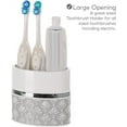 thumbnail image 3 of Mirror salmon pattern toothbrush holder suitable for bathrooms - gray white toothbrush and toothpaste holder - decorative toothbrush cup suitable for bathrooms, can accommodate multiple standard or e, 3 of 4