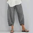 thumbnail image 2 of VEKDONE Womens Linen Long Pants Black M, 2 of 6