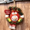 thumbnail image 1 of Adornos navideños, regalos navideños, adornos navideños de ratán para colgar en la puerta, corona de muñeco de nieve de anciano, decoración de escenas para colgar en la pared, regalos navideños, decor, 1 of 6