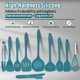 thumbnail image 5 of Juego de utensilios de cocina E-far, 23 piezas de silicona azul con soporte, 5 of 7