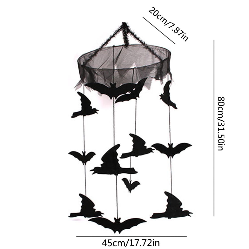 Halloween Wind Chime Wall Hanging Bat Decoration for Party Home