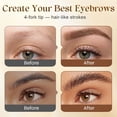 thumbnail image 3 of 4-Tip Microblading Eyebrow Pen – Waterproof Long-Lasting Smudge-Proof Brow Pen, Creates Natural Hair-Like Strokes for Women (Light Brown,1PC), 3 of 9