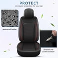 thumbnail image 5 of LAONNVIR Car Seat Covers Fit for Honda Civic 2020-2025: 5 Seats Full Set Breathable Leather Automotive Seat Protectors,Red Full Set(2 Row 5 Seats), 5 of 10