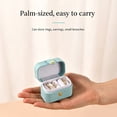 thumbnail image 5 of Mini PU Leather Travel Jewelry Box, Wedding Ring Boxes for Ceremony, Portable Ring Earring Storage Case, Small Snap Closure Jewelry Organizer, Soft Tiny Travel Jewelry Holder 1Pcs, 5 of 9