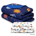 thumbnail image 2 of Set de 4 Piezas Edredón Acolchado y Sábanas Infantil Individual Dreamlab, Colcha para Cualquier Temporada, Hipoalergénica, Diseño Espacio, Color Azul, 2 of 5