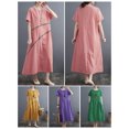 thumbnail image 4 of Vestido suelto de mujer con bolsillos Vestido de fiesta informal de manga corta Irfora Vestido, 4 of 7
