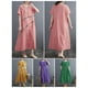 thumbnail image 4 of Vestido suelto de mujer con bolsillos Vestido de fiesta informal de manga corta Romacci Vestido, 4 of 7