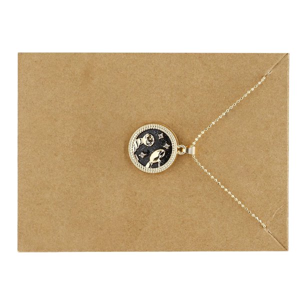 Guardurnaity Constelación 12 COLLAR COLGANTE signos regalo de moda cadena joyería encanto gargantilla señora blanca hombre encantador regalo Ropa, zapatos y accesorios Miscelánea Negro Cáncer