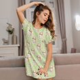 thumbnail image 3 of Easygdp Lapin avec Cravate pour Chemise de Nuit Femme Manches Courtes Décontractée Imprimée, 3 of 6