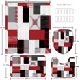 thumbnail image 3 of Shower Curtain Sets Bathroom Sets with Shower Curtain and Rugs Accessories with Non-Slip Rugs Toilet Lid Cover and Bath Mat,Red, 3 of 5