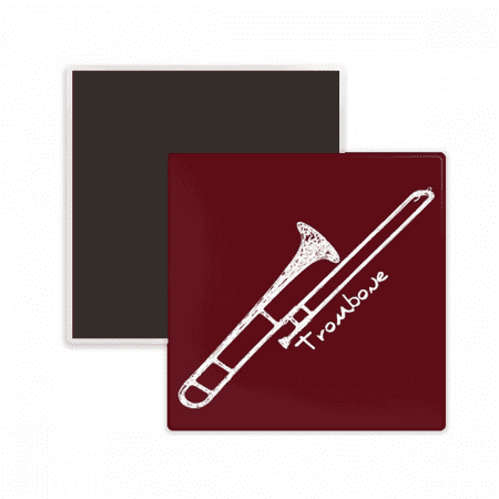 

Music Classical Instrument Trombone Square Ceracs Fridge Magnet Keepsake Memento